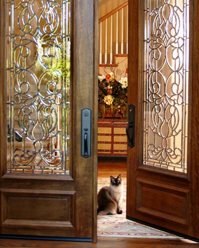 artistic glass doors