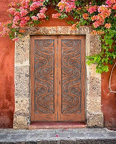 carved doors